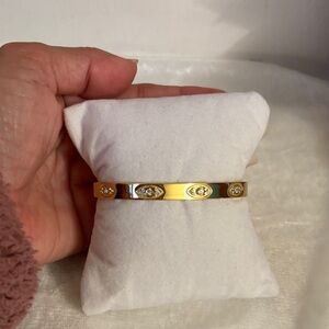 Gold Bracelet with Diamond Accents